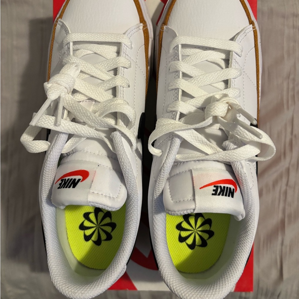 Nike Court Legacy White Sneakers with Logo NWT